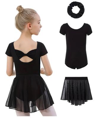 Body danza colore nero per bambina 8-12 anni