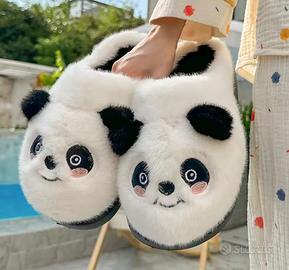 PANTOFOLE PANDA NUMERO 38 CALDE INVERNO COMODE