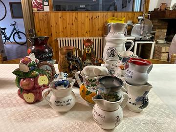 Lotto brocche e ceramiche souvenir vintage