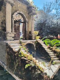 presepe artigianale completamente fatto a mano 