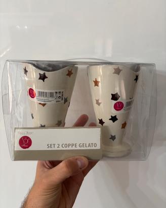 Set 2 coppe gelato Villa D’Este Tivoli