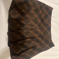 Mino gonna scozzese marrone