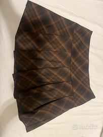 Mino gonna scozzese marrone