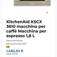 Macchina caffe nuova 1450€ come foto mai installa