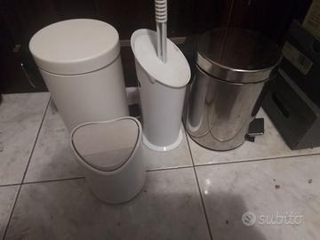 3 PATTUMIERE DA BAGNO/STUDIO E SCOPINO