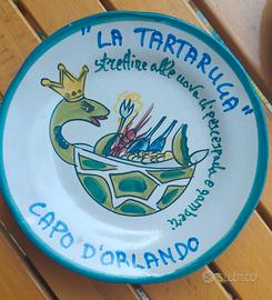 Piatto Buon Ricordo "La Tartaruga" Capo D'Orlando