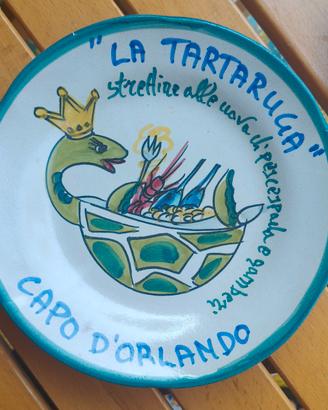 Piatto Buon Ricordo "La Tartaruga" Capo D'Orlando