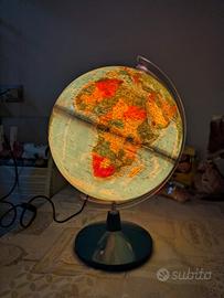 lampada mappamondo vintage