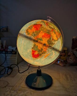 lampada mappamondo vintage