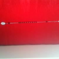 Bracciale rosario oro bianco 18k e onice