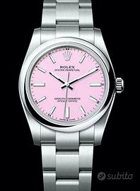 Rolex OP 34 rosa Candy Pink 124200 nuovo 09/2026