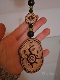 Morrowind Telvanni symbol pyrographed on wood