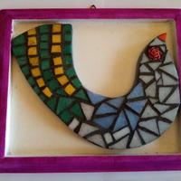 Quadro uccello mosaico