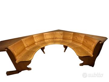 Panca in legno produzione artigianale Lacedelli