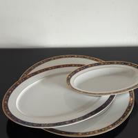 Tris di piatti da portata in fine  porcellana