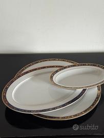 Tris di piatti da portata in fine  porcellana