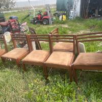 6 sedie in legno da aggiustare