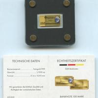 LINGOTTO ORO 999 PESO 1-500 ONCIA CARLO MARX 100 M