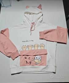 Felpa con cappuccio gatti kawaii – taglia L