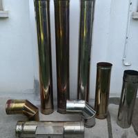 Tubi acciaio inox canna fumaria stufa 120 130