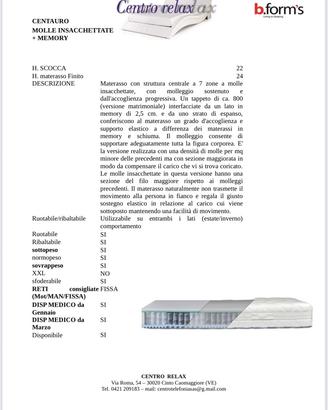 Materasso Matrimoniale