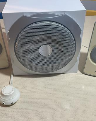 Sistema Audio Trust 2.1 con Subwoofer – Come Nuovo