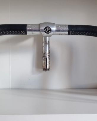80s Vintage Combo Cinelli 1r Stem + Bar + Leather