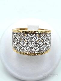 FASCIONE DUE ORI STILE BUCCELLATI DIAMANTI