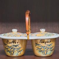 contenitore caffè e zucchero vintage