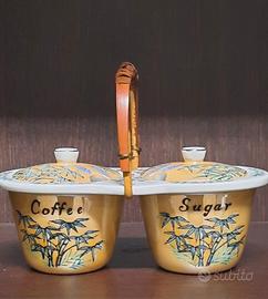contenitore caffè e zucchero vintage