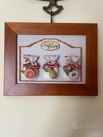 Quadretto decorativo in pasta di mais