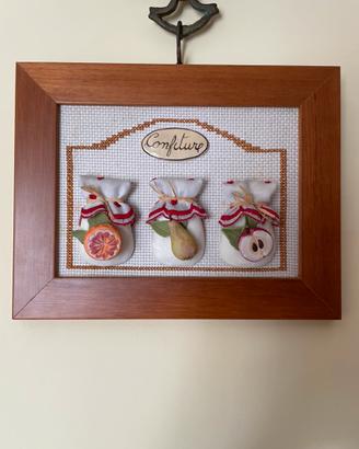 Quadretto decorativo in pasta di mais