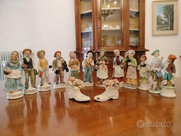 Statutine in ceramica tipo Capodimonte