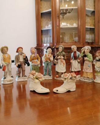 Statutine in ceramica tipo Capodimonte