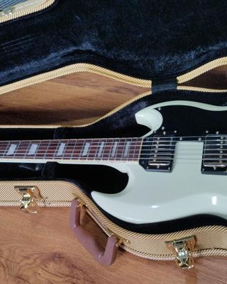 chitarra elettrica vintage sg white