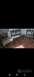 SALOTTO VINTAGE IN LEGNO MASSELLO
