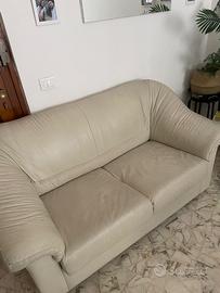 Divano letto 2 posti in pelle
