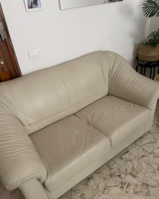 Divano letto 2 posti in pelle