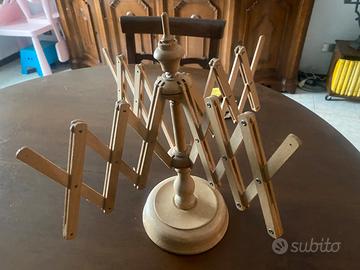 Fuso per lana e cotone di legno vintage