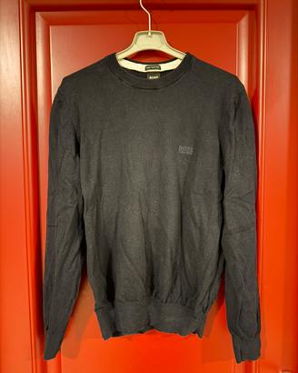 Maglia girocollo nera Hugo Boss
