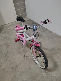 bicicletta bambina btwin 3-7 anni comprese rotelle