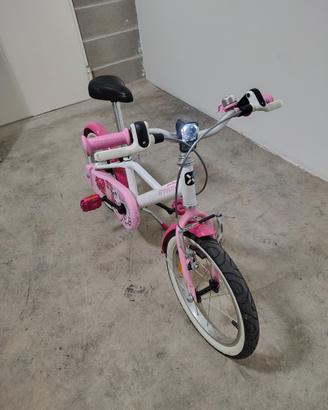 bicicletta bambina btwin 3-7 anni comprese rotelle