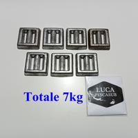 Piombi sub NUOVI artigianali 7pz da 1kg = Tot 7kg
