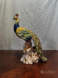 Raro Pavone in Ceramica di Bassano