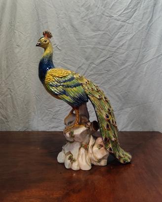 Raro Pavone in Ceramica di Bassano