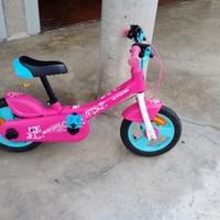 Bici bambina con rotelle e pedali applicabili