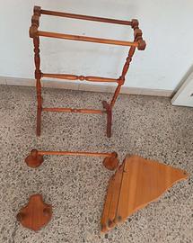 Set da bagno in legno massello Vintage