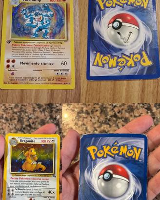 Lotto 2 carte pokemon vintage