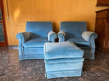 Poltrone + pouf coordinato