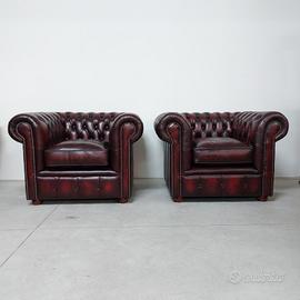 Coppia di poltrone chesterfield club... chester